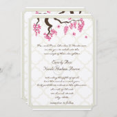 Invitation Cherry Blossom Orchard Grove Tree Branch Mariage (Devant / Derrière)