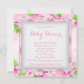 Invitation Cherry Blossom Pearl Girls Tutu Baby shower (Dos)