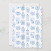 Invitation Cherry Blossom Pink Chinoiserie Fête des mariées (Dos)