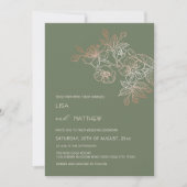 Invitation Cherry Blossom Pink White Wedding (Devant)