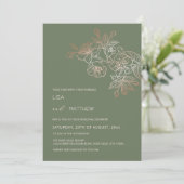 Invitation Cherry Blossom Pink White Wedding (Debout devant)