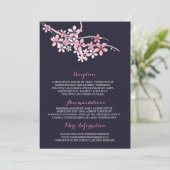 Invitation Cherry Blossom Rose Marine Informations Mariage In (Debout devant)