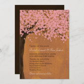 Invitation Cherry Blossom Sakura (coucher du soleil) Mariage  (Devant / Derrière)