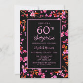 Invitation Cherry Blossom Sakura Surprise Black Anniversaire (Devant)