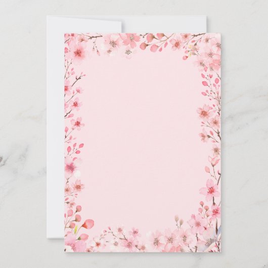 Invitation Cherry Blossom Spring Wedding (Dos)