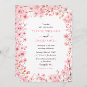 Invitation Cherry Blossom Spring Wedding (Devant / Derrière)
