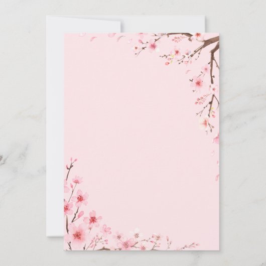 Invitation Cherry Blossom Spring Wedding (Dos)