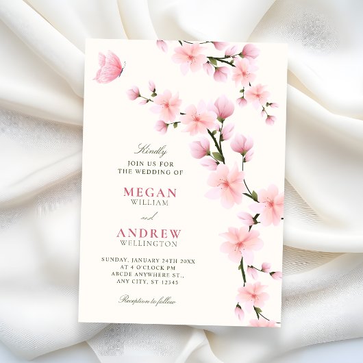 Invitation Cherry blossom wedding 