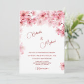 Invitation Cherry Blossom White Wedding (Debout devant)