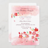 Invitation Cherry Blossoms (Devant / Derrière)