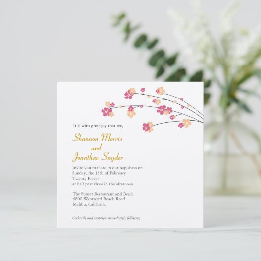 Invitation Cherry Blossoms (Debout devant)