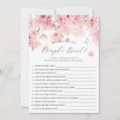 Invitation Cherry Blossoms Qui Connaît Le Couple Meilleur Jeu (Devant)