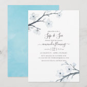 Invitation Cherry Blossoms Siroter et voir (Devant / Derrière)