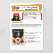 Invitation ‘Cherry Bombshell’ Painting on a Small-Scale Print (Dos)