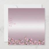 Invitation Cherry Bossom 21e Soirée Anniversaire Elégante Ros (Dos)