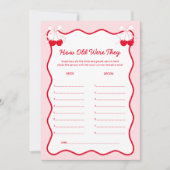 Invitation Cherry Bridal Shower How Old Were They Game Card (Devant)