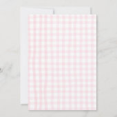 Invitation Cherry First Birthday Pink Gingham Girls One Year  (Dos)