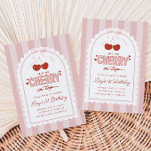 Invitation Cherry First Coquette Girls 1er anniversaire