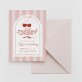 Invitation Cherry First Coquette Girls 1er anniversaire
