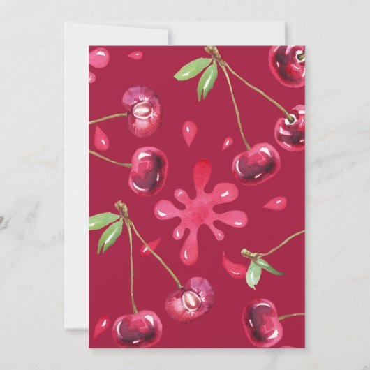 Invitation Cherry Many jeu Mariage (Dos)