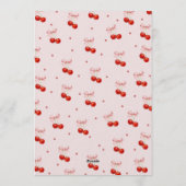 Invitation Cherry on Top Baby Shower, Cherry with Pink Bow (Dos)