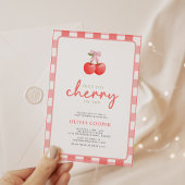 Invitation Cherry on Top Coquette Girl Baby shower