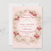 Invitation Cherry on Top Garden Baby Shower (Devant)