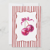 Invitation Cherry On Top Pink Disco Balls Bridal Shower (Dos)