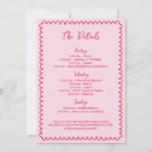 Invitation Cherry On Top Red Hand Drake Bachelorette Week-end (Dos)