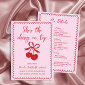 Invitation Cherry On Top Red Hand Drake Bachelorette Week-end