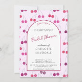 Invitation Cherry Pink de douche nuptiale (Devant)