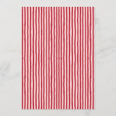 Invitation Cherry Red Stripes Bridal Shower (Dos)