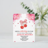 Invitation Cherry sur le haut de l'ensemble d'invitation de d (Debout devant)