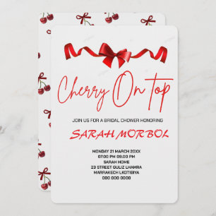 Invitation Cherry sur le sommet de la douche nuptiale Invitat