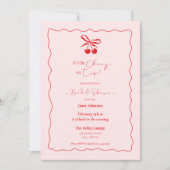 Invitation Cherry sur le sommet de la douche nuptiale Invitat (Devant)