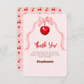 Invitation Cherry Sweet Anniversaire (Devant / Derrière)