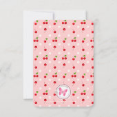 Invitation Cherry Sweet Anniversaire (Dos)