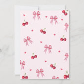 Invitation Cherry Sweet Birthday Party Bow Theme Girl (Dos)