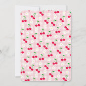 Invitation Cherry Sweet Coquette Rose Bow En vichy Anniversai (Dos)