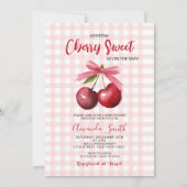 Invitation Cherry Sweet est sur le chemin Baby shower (Devant)