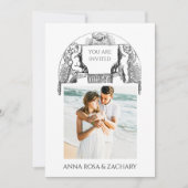 Invitation *~* Cherub AR6 Victorian QR PHOTO RSVP Mariage (Devant)