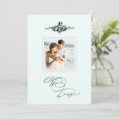 Invitation *~* Cherub victorienne PHOTO QR AR6 Mariage RSVP (Debout devant)