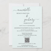 Invitation *~* Cherub victorienne PHOTO QR AR6 Mariage RSVP (Dos)