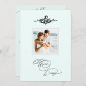 Invitation *~* Cherub victorienne PHOTO QR AR6 Mariage RSVP (Devant / Derrière)