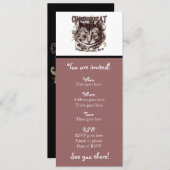 Invitation Cheshire Cat Carnivale Style (Devant / Derrière)