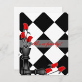 Invitation Chess and Roses (Devant / Derrière)