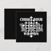 Invitation Chess Piece Game Strategy Venin A Chess Player (Devant / Derrière)