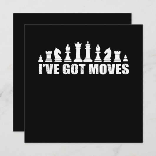Invitation Chess Set Pieces Ive Got Move Lovers (Devant / Derrière)