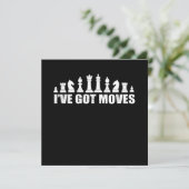Invitation Chess Set Pieces Ive Got Move Lovers (Debout devant)