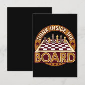 Invitation ChessBoard Citation Joueur d'échecs Penser Jeu Boa (Devant / Derrière)
